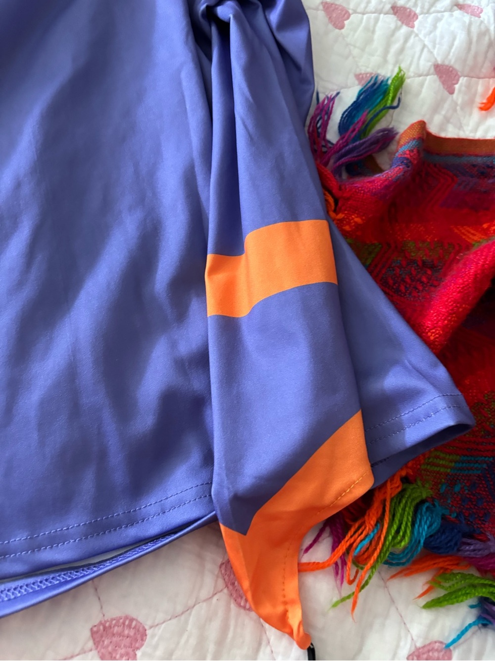 Amazon Lilac and Bright Orange Athletic Top